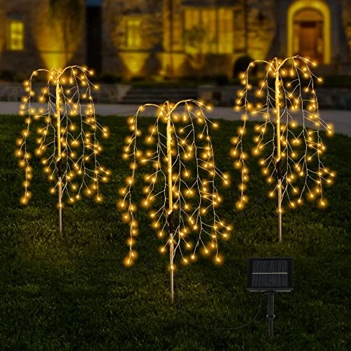 Solar Garden Lights Outdoor Solar Firecracker Starry Lights Fairy Lights for