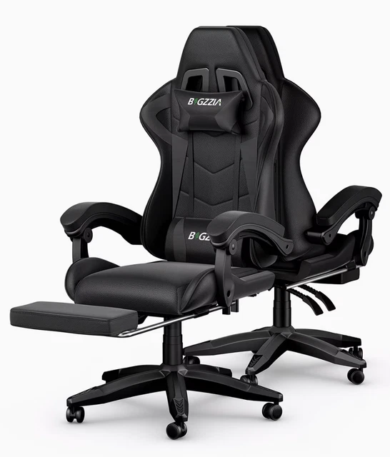 Chaise de Bureau Ergonomique Noir Réglable avec Support Lombaire - Ciel