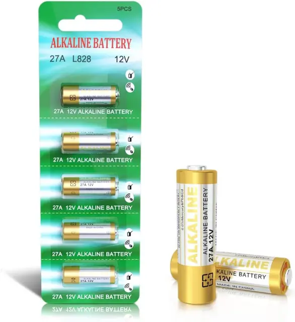 Batterie Alcaline Da 27 A, 12 V, V27 A, LR27 A, MN27, L828, A27, 12 V, 5 Pezzi