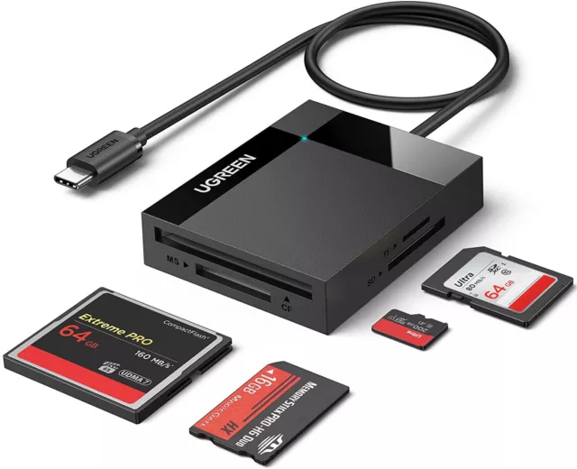 USB 3.0 LECTEUR De Carte SD Micro SD TF CF MS 4 En 1 Adaptateur Compact  Flash 5G EUR 36,90 - PicClick FR