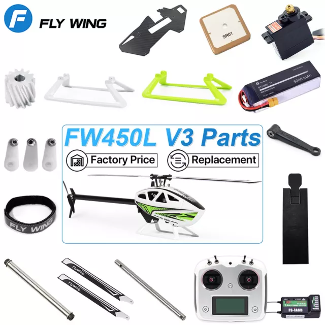 Fly Wing FW450L V3 RC Helicopter Parts Battery Motor ESC Servo Belt Gear Rotor