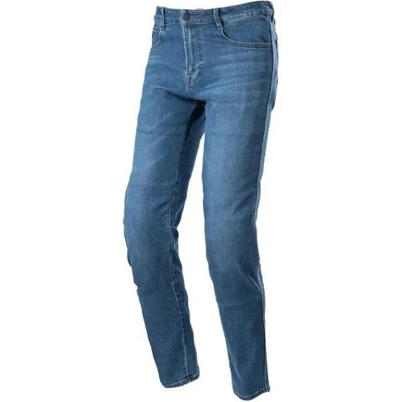 Alpinestars Radon entspannte Passform Denim Motorradhose Jeans Spülen blau reg Bein