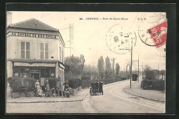 CPA Créteil, Rue de Saint-Maur, vue de la rue 1908