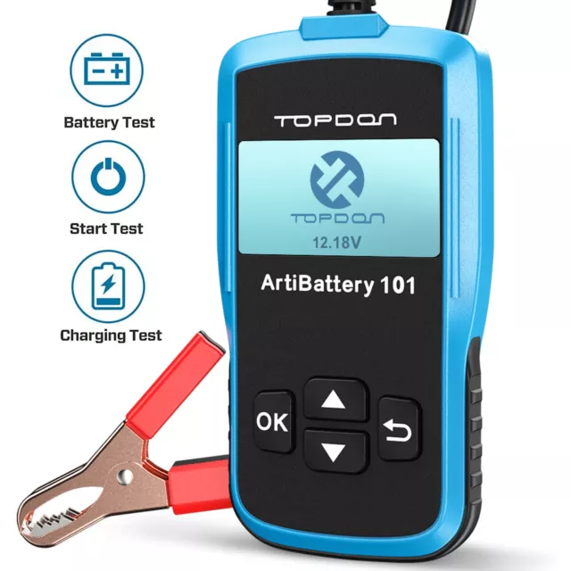 TOPDON AB101 12V Car Load Battery Tester Digital Analyzer Tester Tool LCD Screen