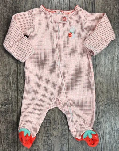 Baby Girl Clothes Carter's Newborn Red Polka Dot Bunny Footed Outfit
