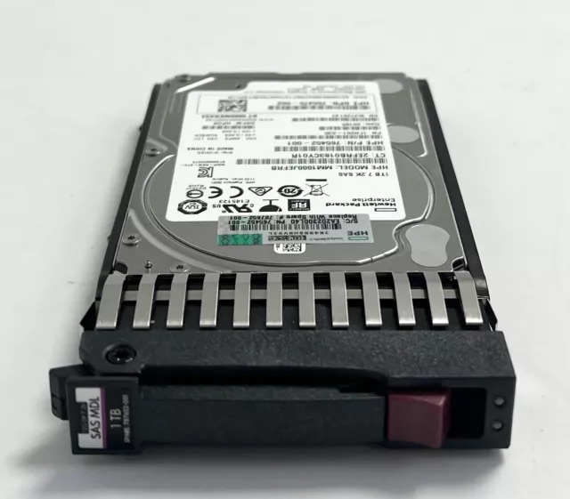 HPE MSA 1TB 12G SAS J9F50A 7.2K rpm SFF (2.5-inch) 512e Midline Hard Drive