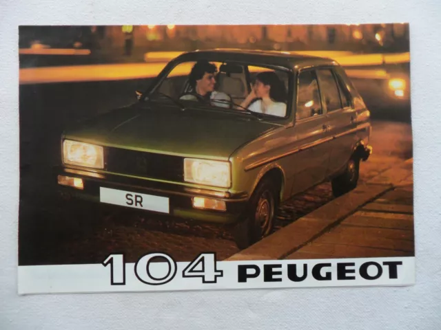 1980 PEUGEOT 104 Range Sales Brochure