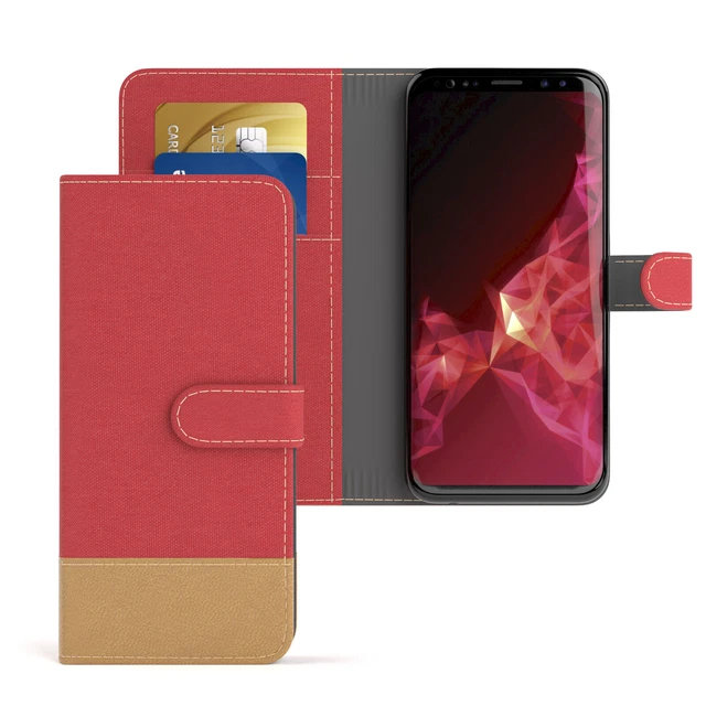 Custodia per Samsung Galaxy S5 Mini Jeans Copertura Protettiva Cellulare Rosso