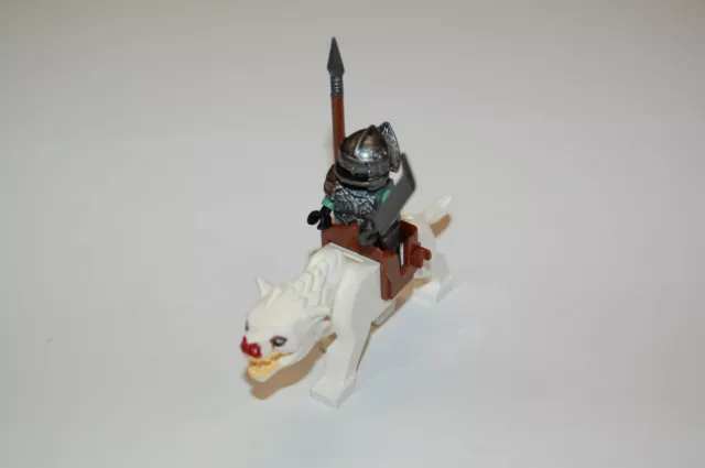 Custom Figur für Herr der Ringe Ork Reiter mit Warg Nr.6 aus Minifiguren Teilen