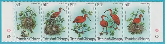 Trinidad und Tobago 1980 ** postfrisch MiNr. 411-415 Vögel