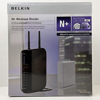 Belkin F5D8235-4 300 Mbps 4-Port Gigabit Wireless N Router via cavo Virgin UK EU 