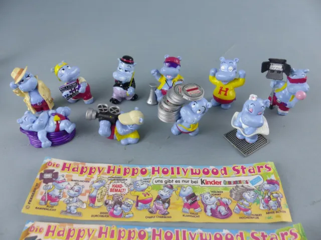 Jouets KINDER série HAPPY HIPPO HOLLYWOOD STAR 1997 complète + BPZ lot 40