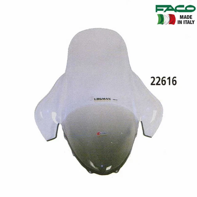 Parabrezza Trasparente OJ Atmosfere Metropolitane Per Suzuki Burgman AN 400 2003-2005 - Tipo Alto, Dimensioni 710x805 Mm