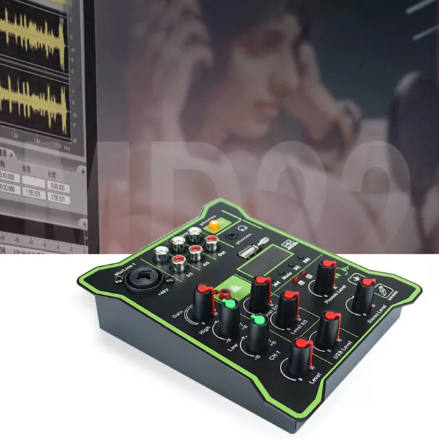 5 Channel Mixing Console DSP Effects Audio Sound Mixer for Microphone Instrument