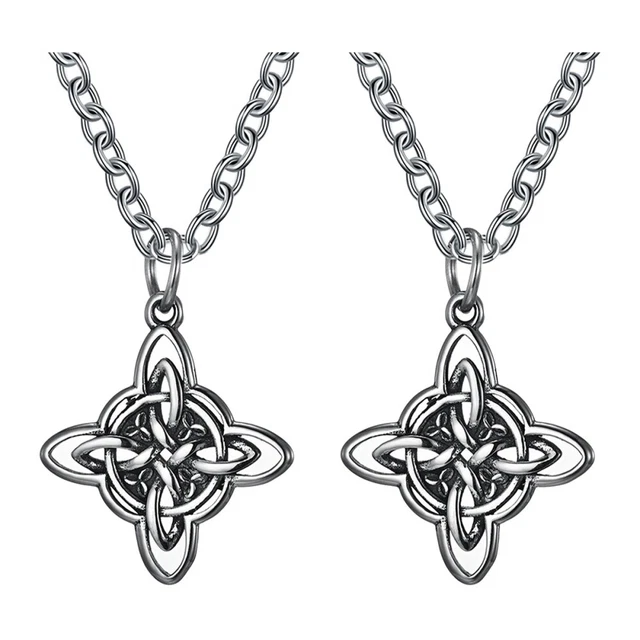 2pcs Hexenknoten Halskette Männer Frauen Personalisierte Halskette Vintage