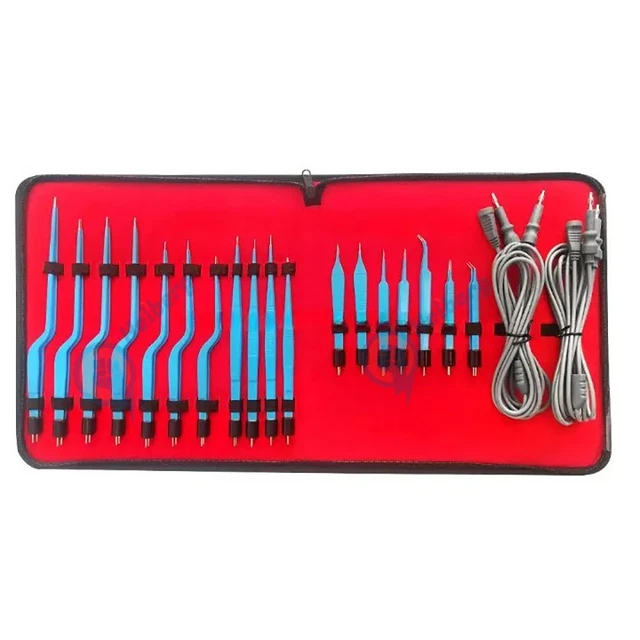 HIGH CLASS Bipolar Bayonet Forceps Electrosurgical Instruments set