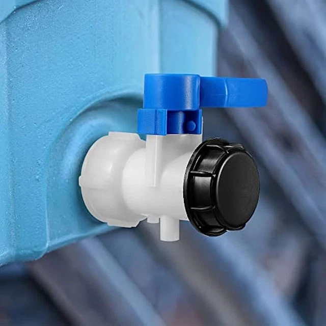 Raccord Double Robinet IBC En Laiton - Bouchon à Clipser Pour Réservoir