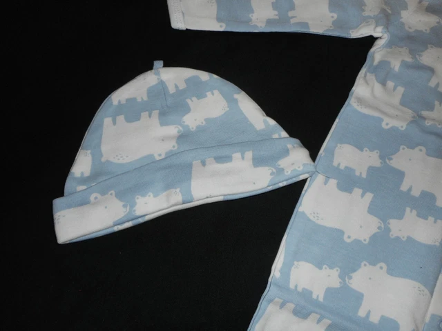 Carters 3-Piece Infant Baby Boy Polar Bear Converter Gown Set - Size 6 Months - 3