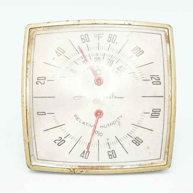 VINTAGE AIRGUIDE RELATIVE Humidity Percent Indicator Thermometer