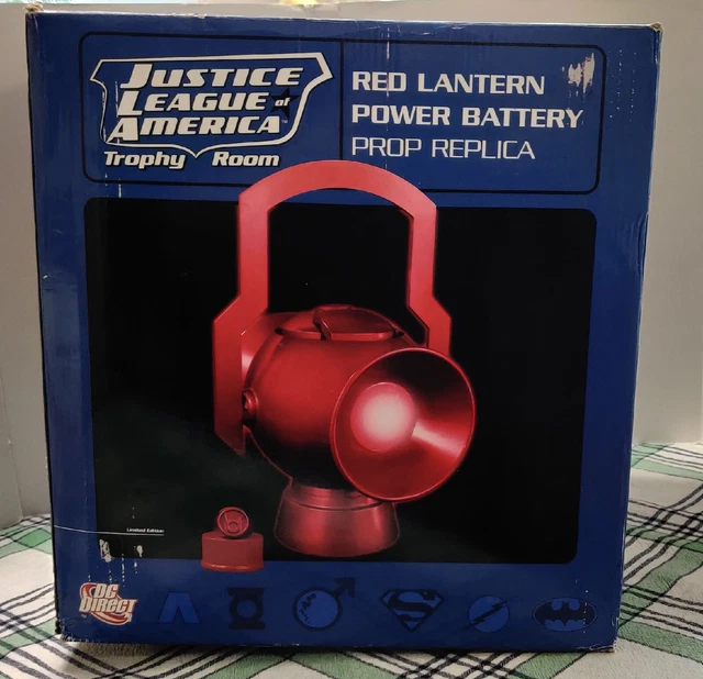 Red Lantern Power Battery Replica Prop Statue W/ Ring 291/500 DC JLA TROPHY ROOM