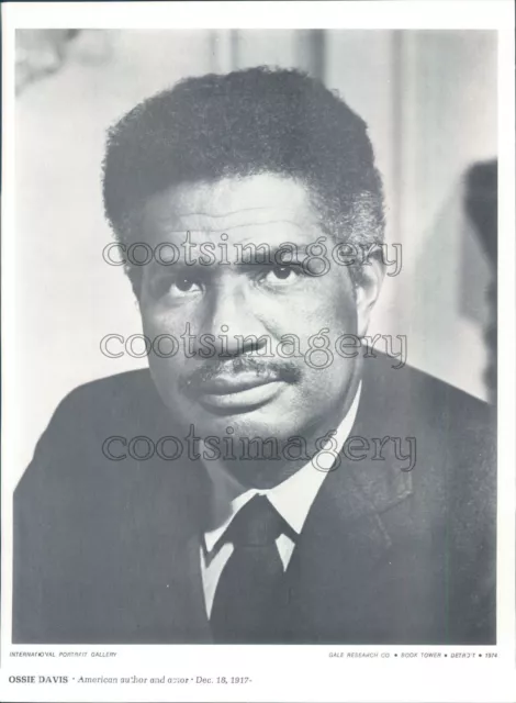 1974 Press Photo African American Actor Legend Ossie Davis