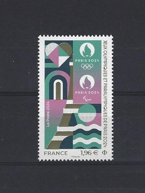 Collector 8 timbres - Le parcours du relais de la flamme olympique - Lettre internationale - La Poste