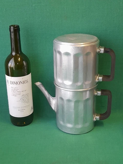 Vignetta Vettoriale Per Caffettiere A Percolatore Di Macchina Illustrazione Vettoriale