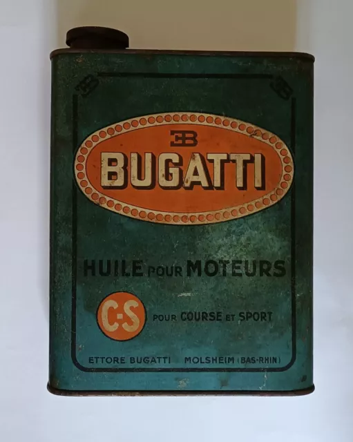 bidon huile ancien Bugatti et Kervoline