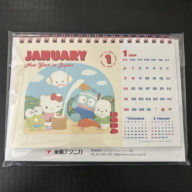 NOVELTY 2024 SANRIO Desk Calendar/Hello Kitty Cinnamoroll Kuromi £34.31