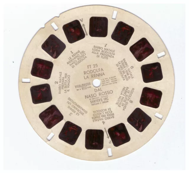 Rodolfa La Renna Dal Naso Rosso  View Master  Ft 25   Con Libretto   In Italiano