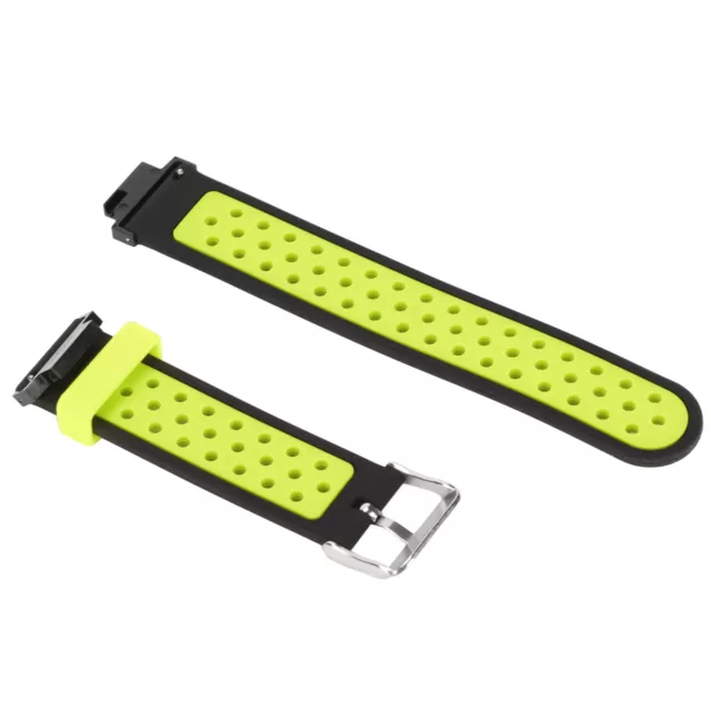 (Nero Verde) Cinturino Orologio Traspirante Regolabile Leggero Elastico