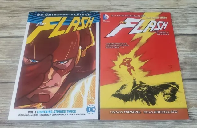 The Flash Vol 1 and Vol 4 Lightning Strikes Twice Rebirth - Reverse The New 52