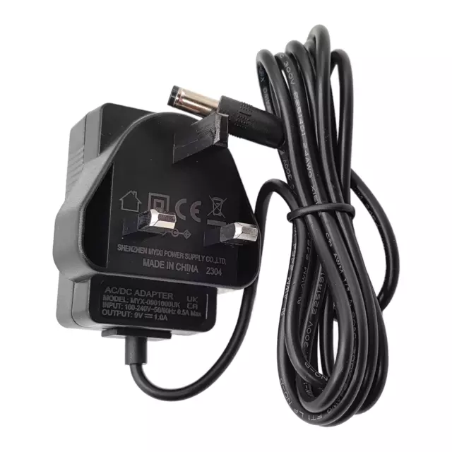 UK Plug Switching Power Supply Adapter Charger AC100-240V DC 9V 1A 5.5mm x 2.1mm