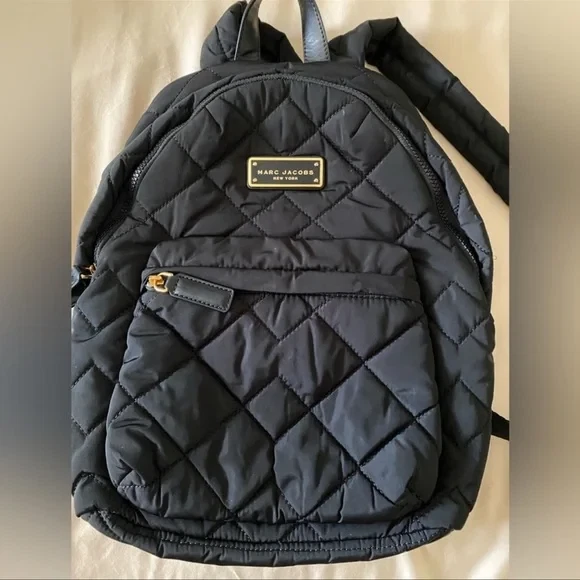 Marc Jacobs Black Nylon Puffy Backpack