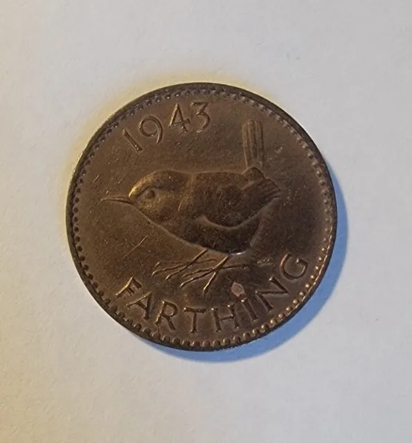 Rare 1943 Farthing Great Britain Coin