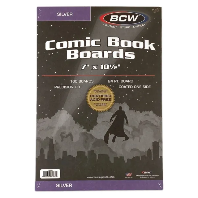 200 BCW Silver Comic Backing Boards