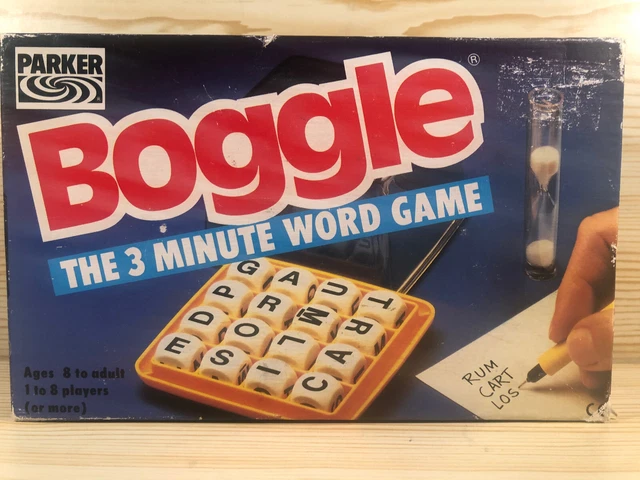 VINTAGE BOGGLE 3 Minute Classic Family Word Game by Parker Hasbro 1985 ...