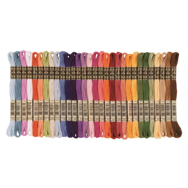 DMC Stranded Cotton Cross Stitch Thread Skein Mouline Colours 895 to 945 8m