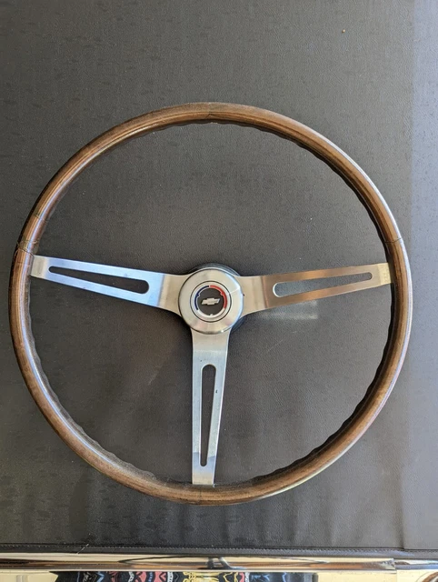 Vintage Chevrolet Steering Wheel - Original Wood