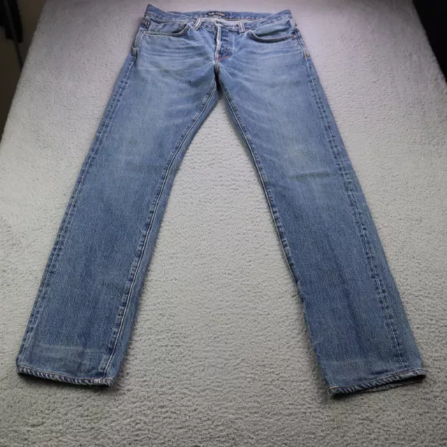 Tom Ford Jeans Mens 31 Blue Denim Selvedge Straight Leg Button Fly USA Made