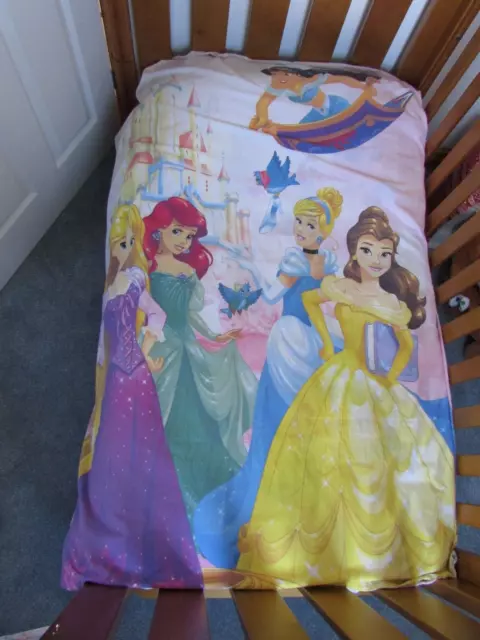 Next girls Disney Princess Belle Jasmine Aurora Ariel  cot toddler bed duvet