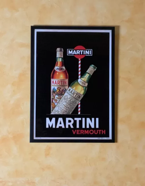 Poster Pubblicitario Con cornice Martini Vermouth