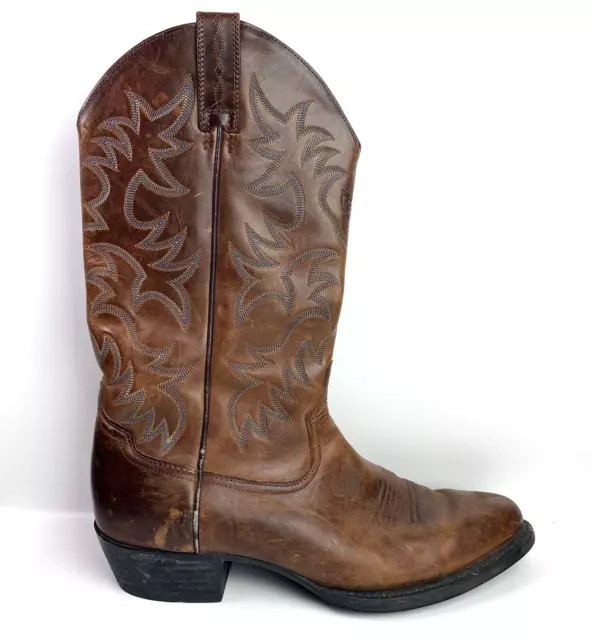 Ariat Heritage Roughstock Mens Size 7.5 D Brown Leather Buckaroo Cowboy  Boots