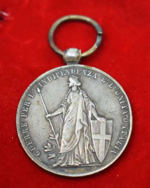 Medaglia medal medaillen Argento Commemorativa Unità d'ITALIA 1865