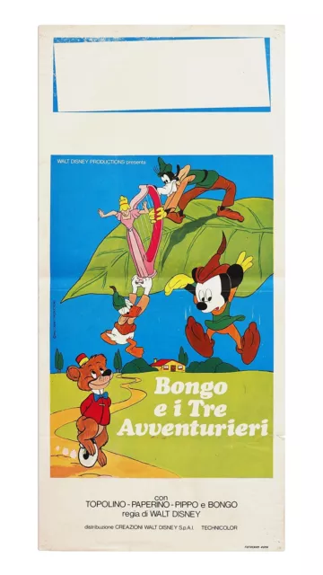 [ Locandina ] Bongo e i Tre Avventurieri · Topolino · Paperino [ WALT DISNEY ]
