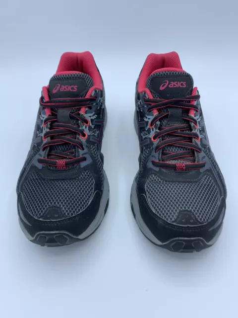Asics Gel-Venture 6 T7G6N Running Shoe, Women's Size 9, Black/Pink.