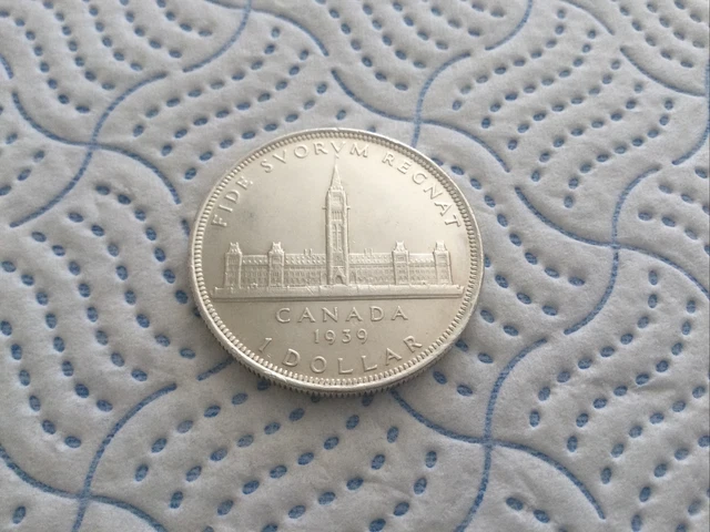 1939 Canada Silver Dollar Coin
