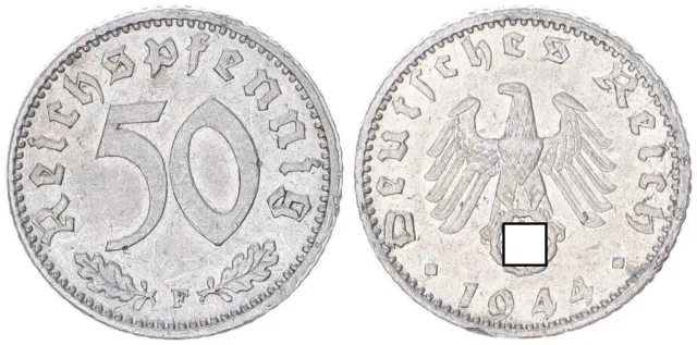 Drittes Reich 50 Pfennig 1944 F ss-vz 105316