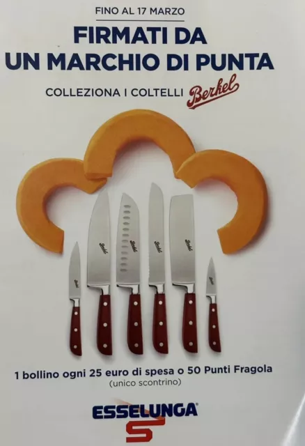 100 Bollini Esselunga Collezione Berkel 2024 Coltelli Da Cucina Professionali