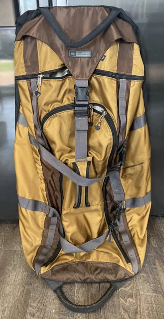 REI Brown Explorer Expedition Wheeled Rolling Travel Duffel Bag Luggage